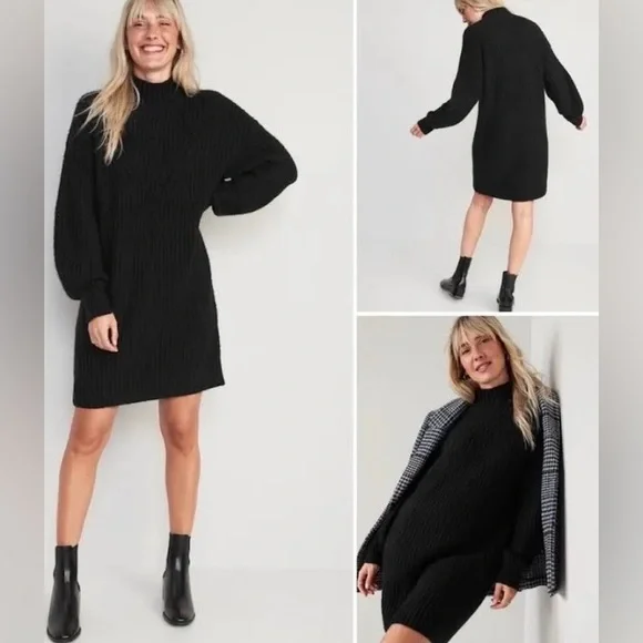 Old Navy | Dresses | Old Navy Oversize Sweater Dress Black Xl | Poshmark
